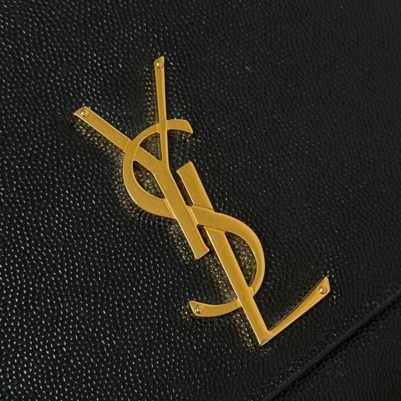 Yves Saint Laurent Black Leather Clutch - Picture 6 of 6